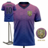 ESBOOR Men's Modern Gradient Honeycomb Soccer Jersey - Purple to Blue Athletic Training Shirt