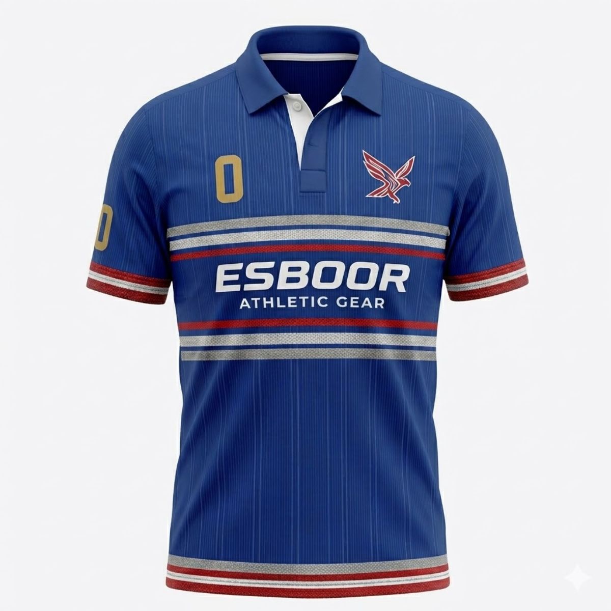 Esboor "Athletic Gear" Premium Blue Men's Polo Jersey