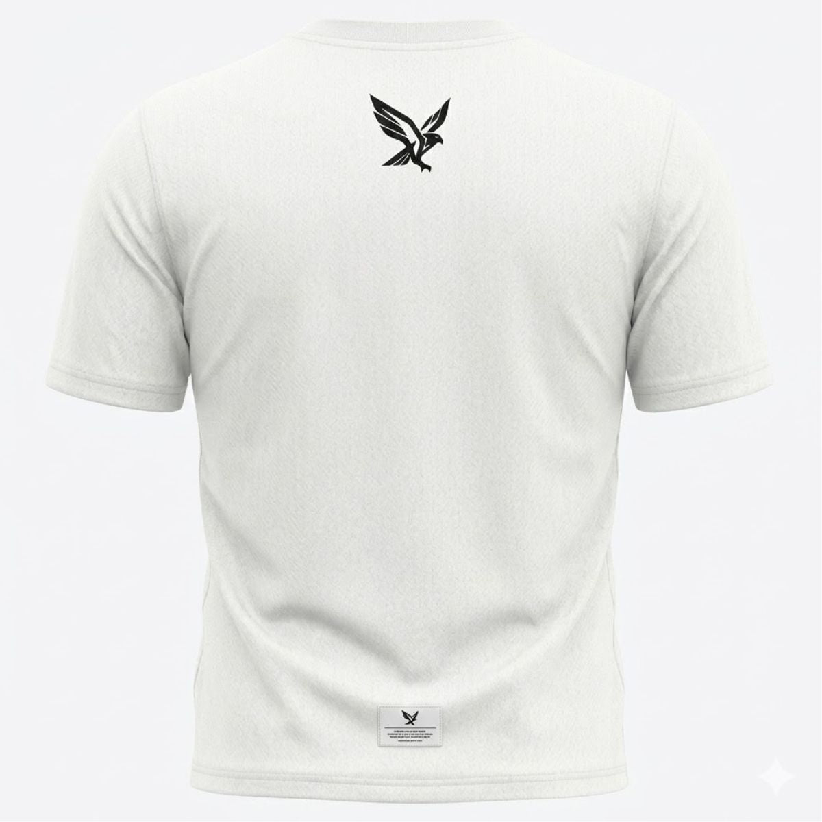 Esboor Men's Eagle Mesh Performance T-Shirt – Breathable White Athletic Training Top