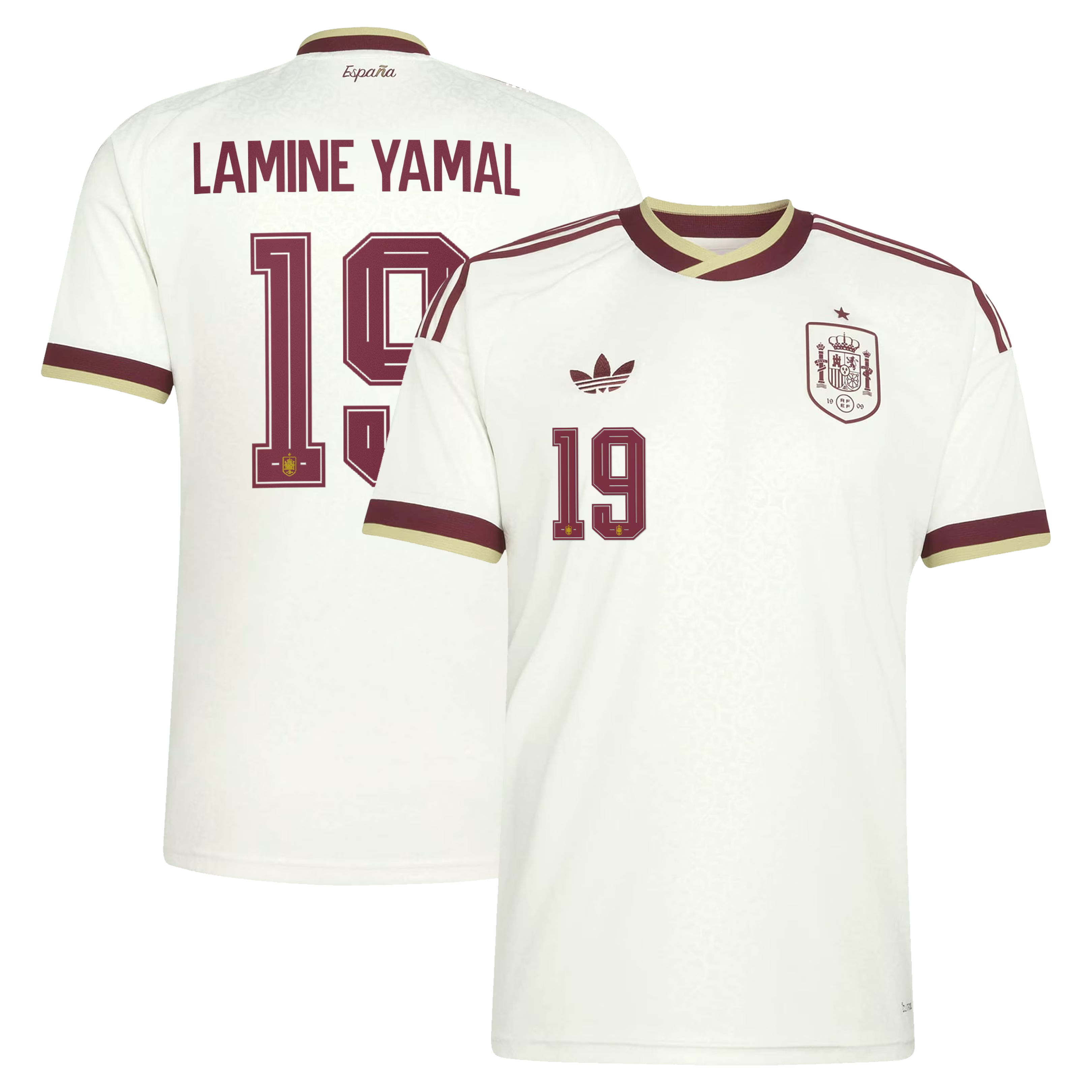 Lamine Yamal Spain National Team adidas 2026 Away Jersey - White