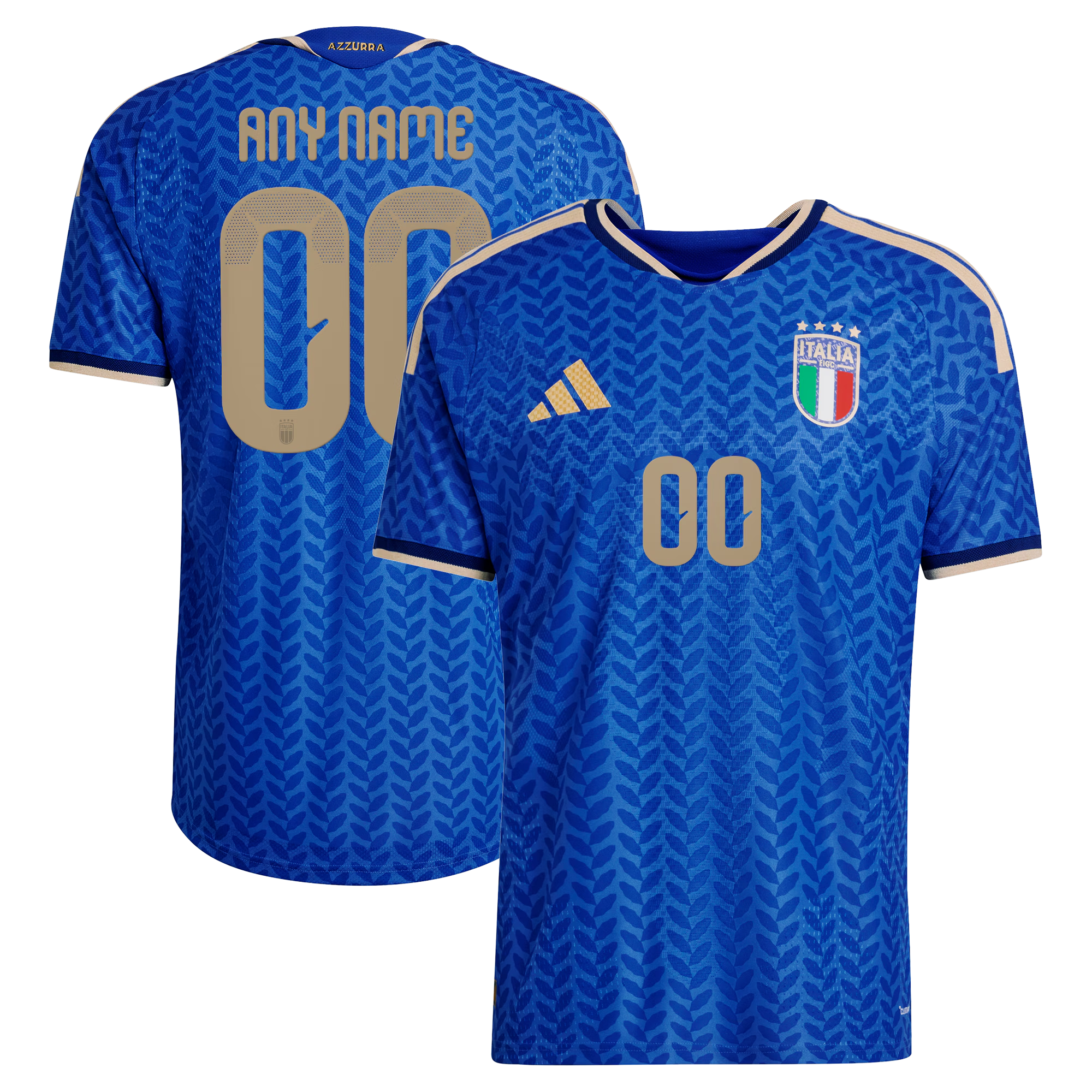 Italy National Team adidas FIFA x World Cup 2026 Home On Field Custom Jersey - Blue
