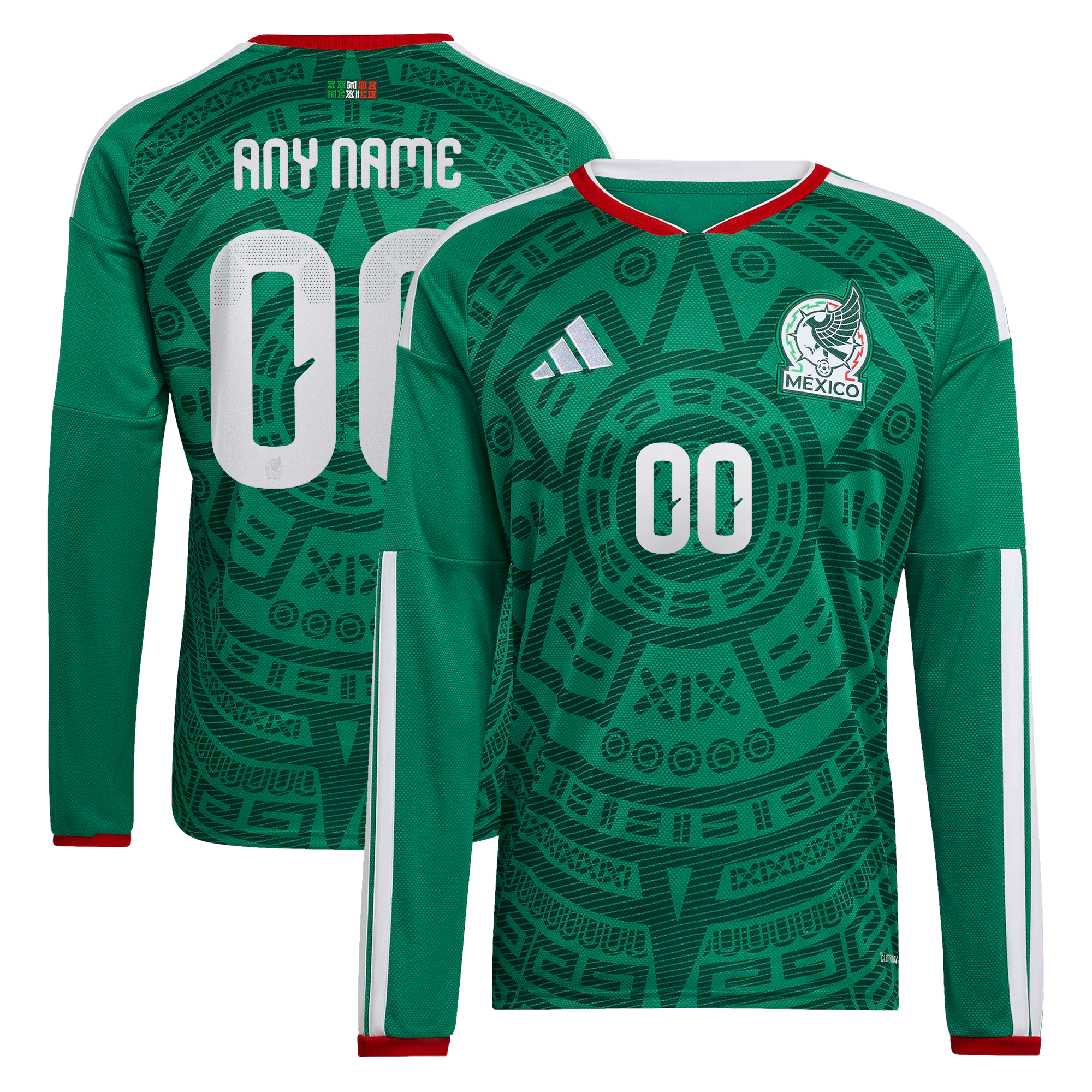 Mexico National Team adidas 2026 Home Long Sleeve Custom Jersey - Green