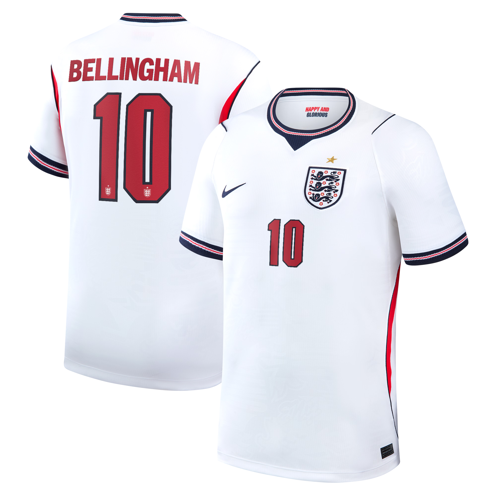 Jude Bellingham England National Team Nike 2026 Home Stadium Jersey - White