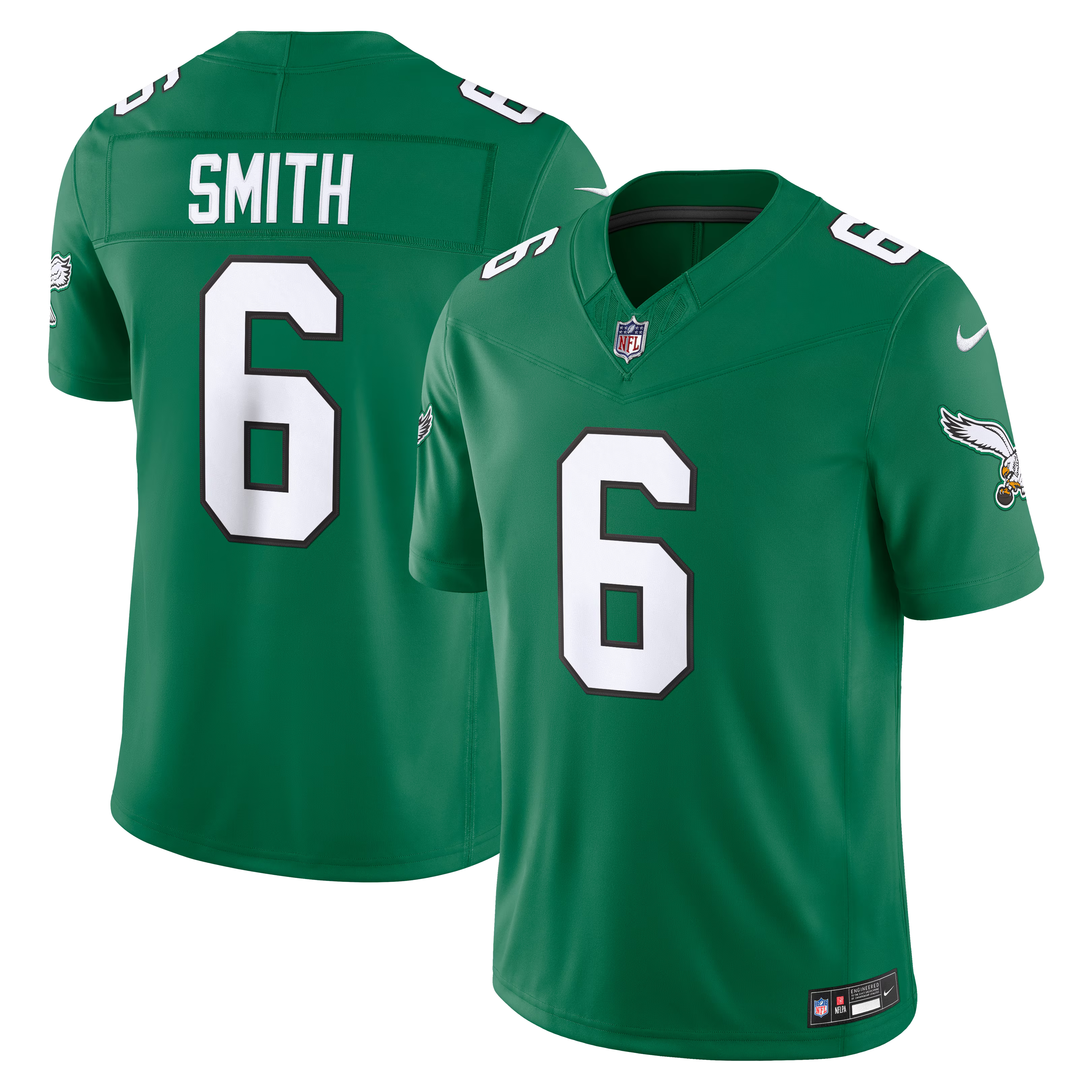 DeVonta Smith Philadelphia Eagles Nike Alternate Vapor F.U.S.E. Stitched Limited Jersey - Kelly Green