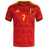 Belgium adidas Home Shirt 2026 with De Bruyne 7 printing