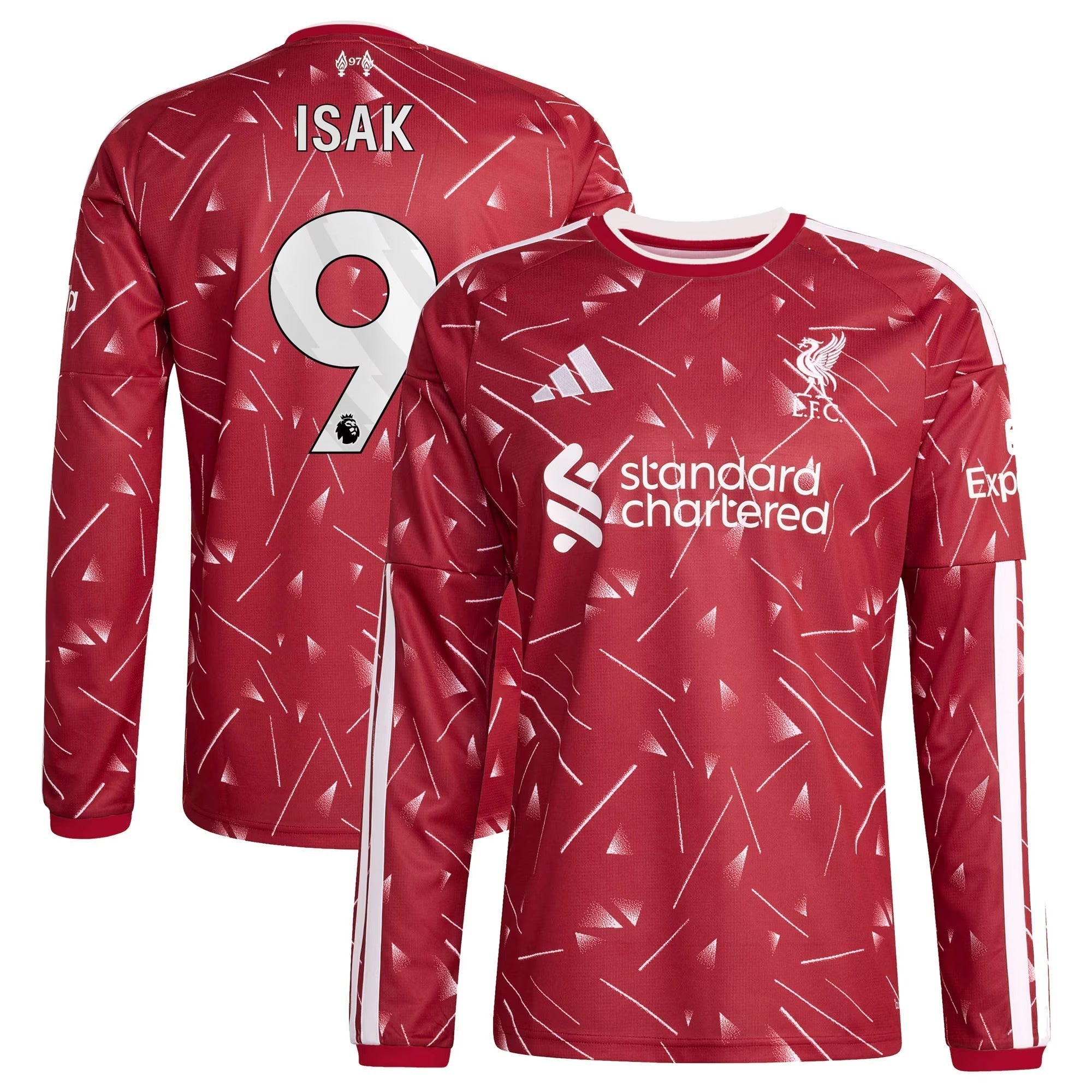 Alexander Isak Liverpool adidas 2026/27 Home Long Sleeve Jersey - Red