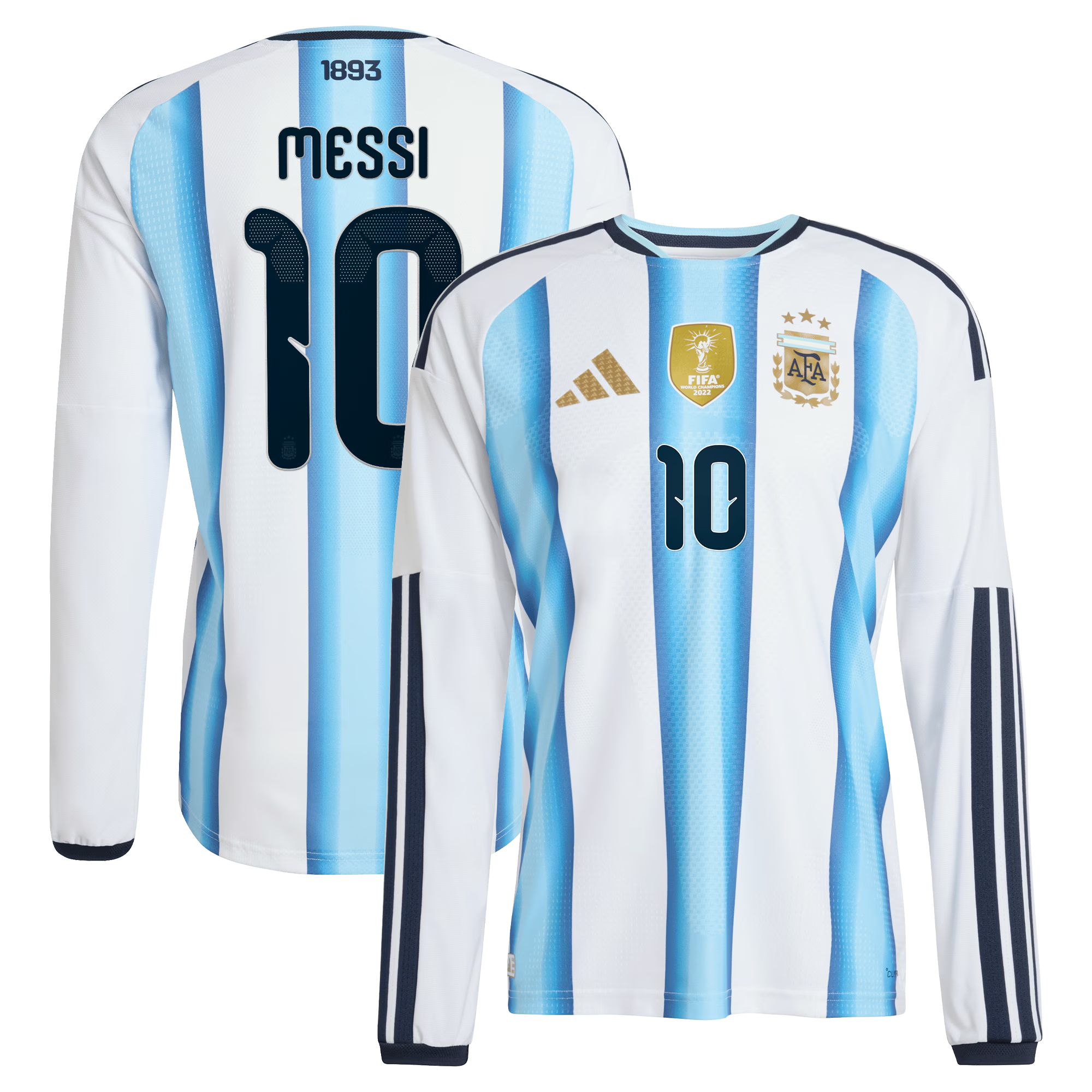 Argentina adidas Home Shirt 2026 - Long sleeve with Messi 10 printing