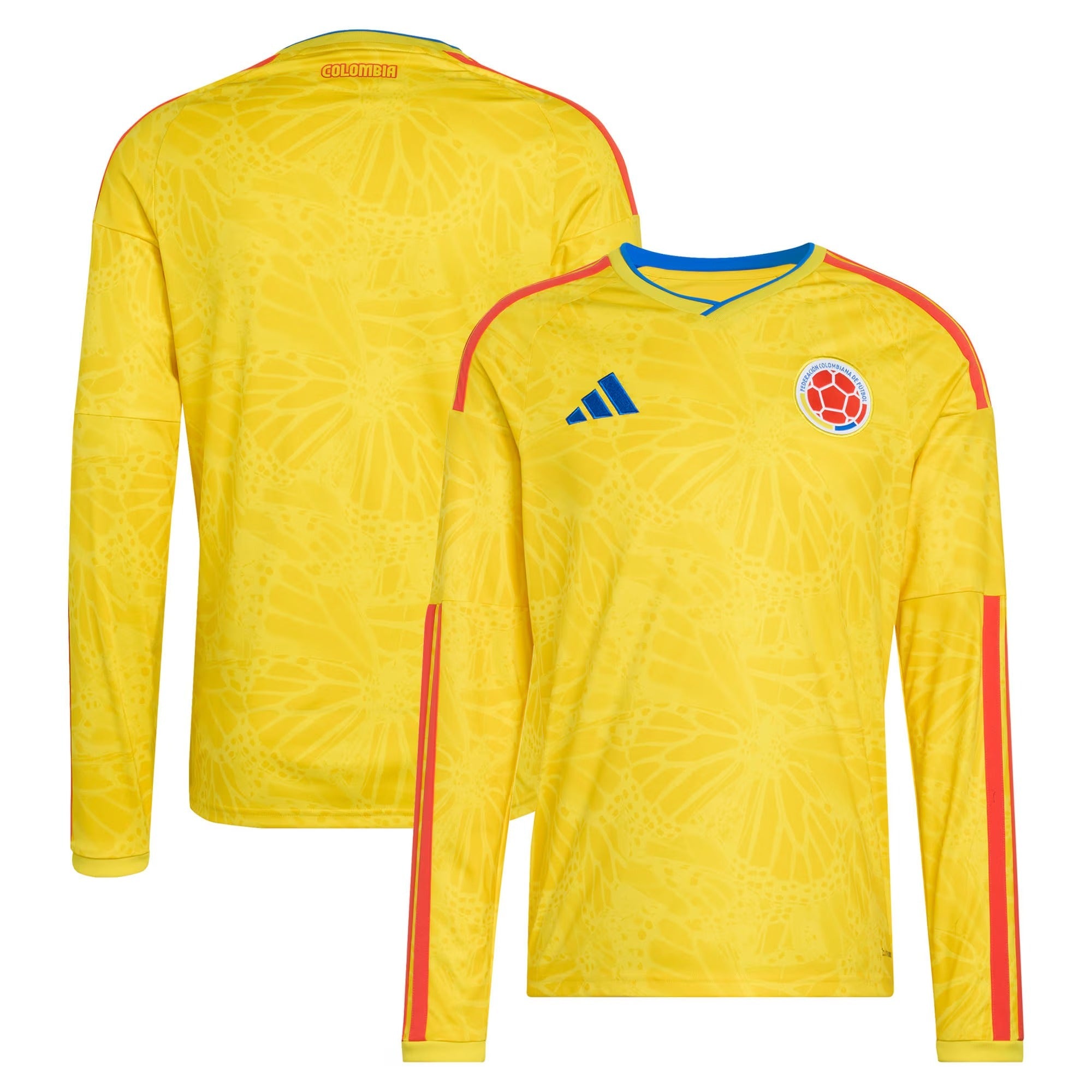 Colombia National Team adidas FIFA x World Cup 2026 Home Long Sleeve Jersey - Yellow