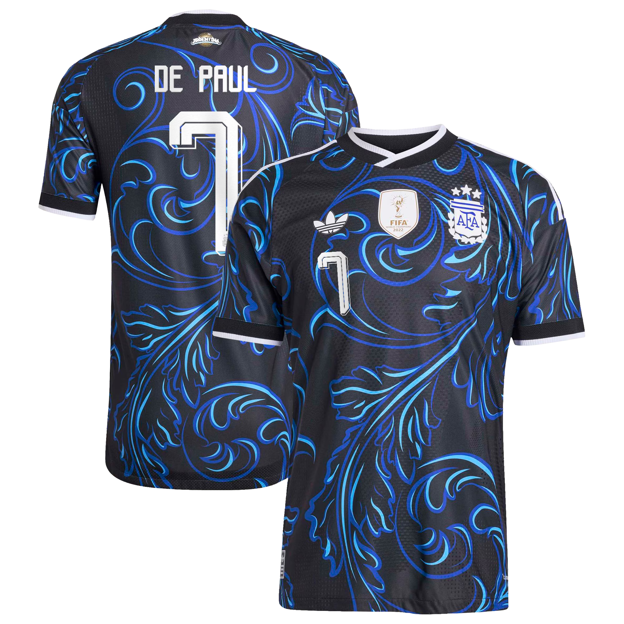 Rodrigo De Paul Argentina National Team adidas 2026 Away On-Field Jersey - Black