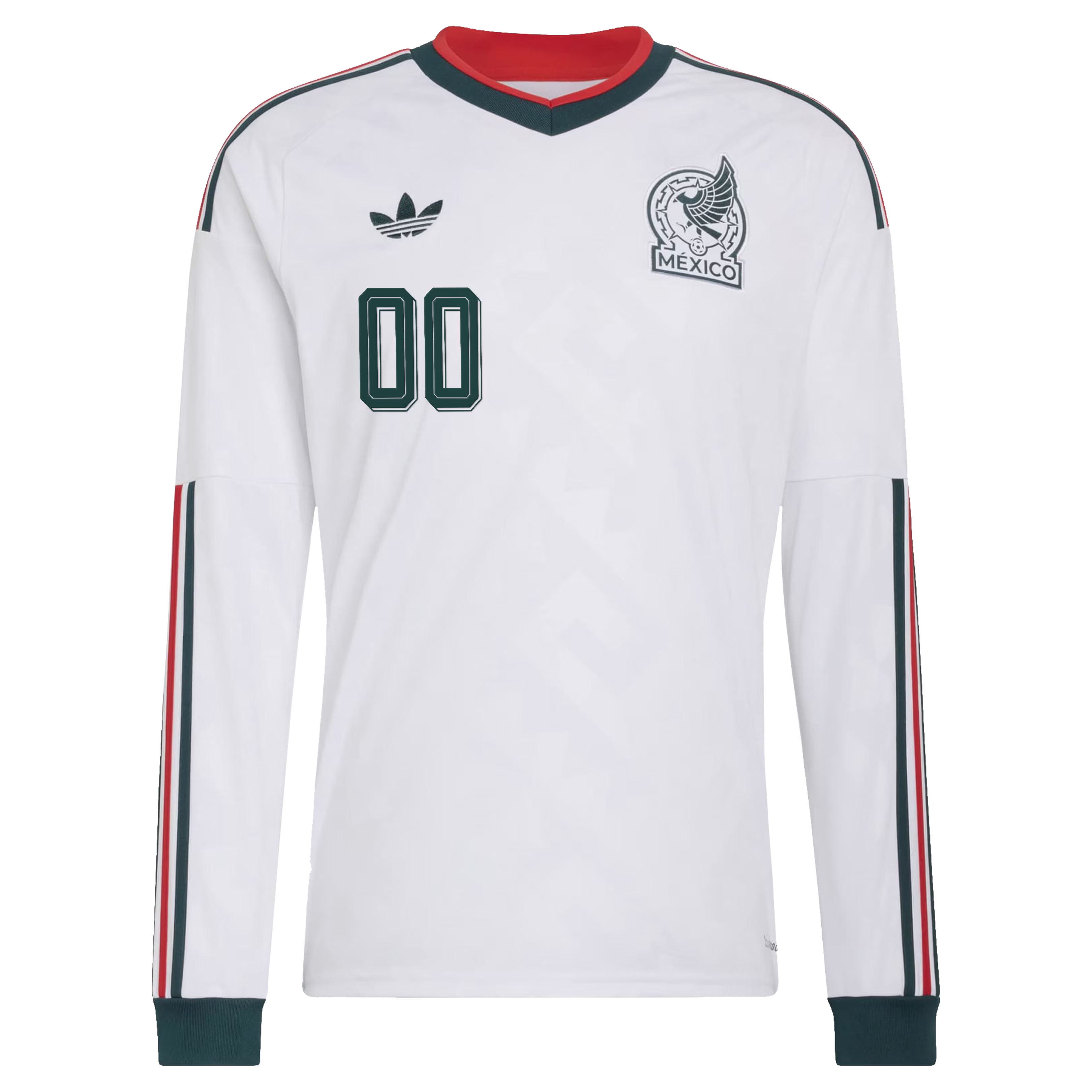 Mexico National Team adidas 2026 Away Long Sleeve Custom Jersey - White