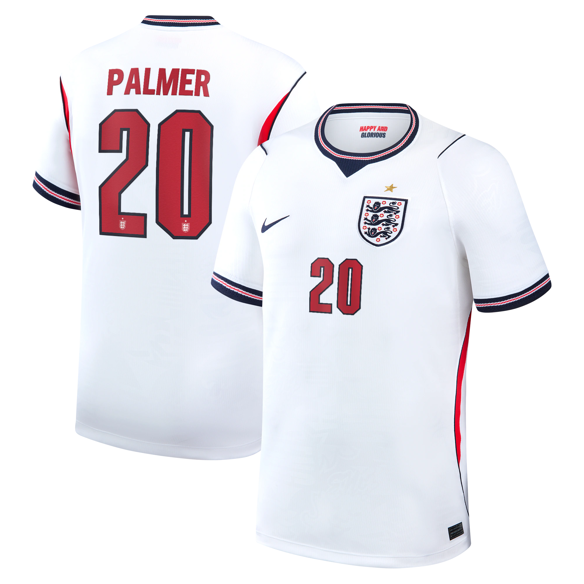 Cole Palmer England National Team Nike 2026 Home Stadium Jersey - White