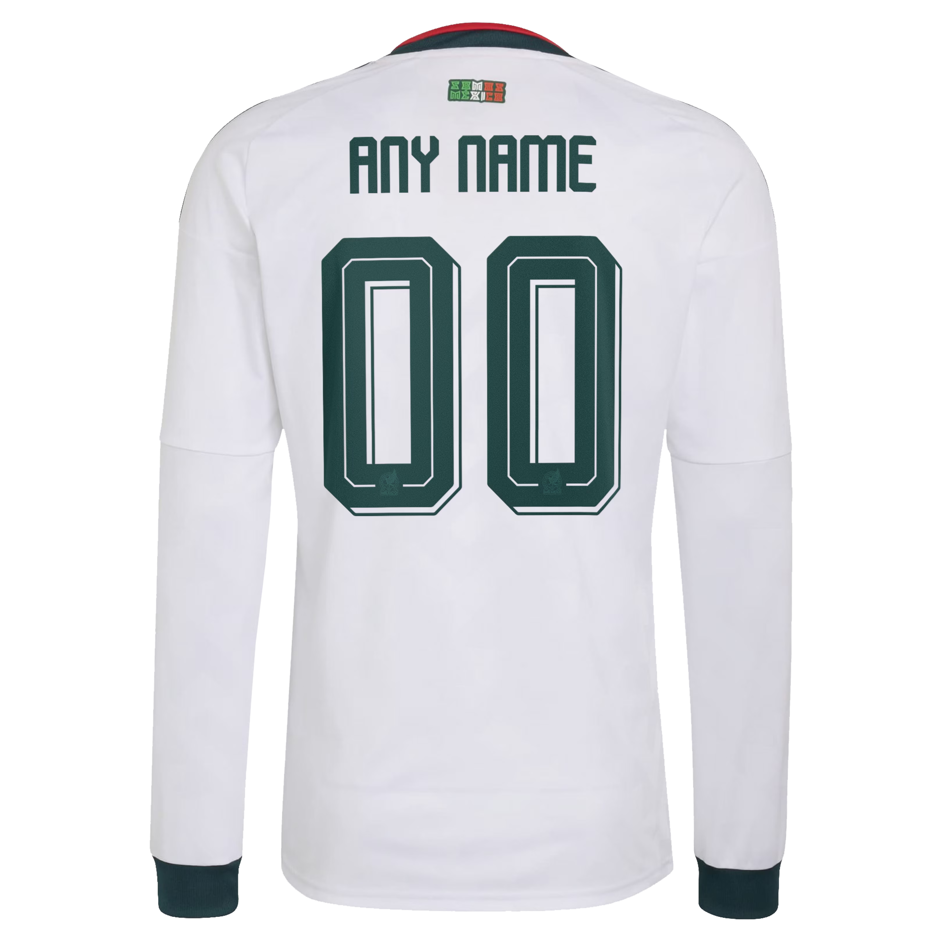 Mexico National Team adidas 2026 Away Long Sleeve Custom Jersey - White