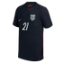 Timothy Weah USMNT Nike Youth 2026 Away Match Jersey - Blue