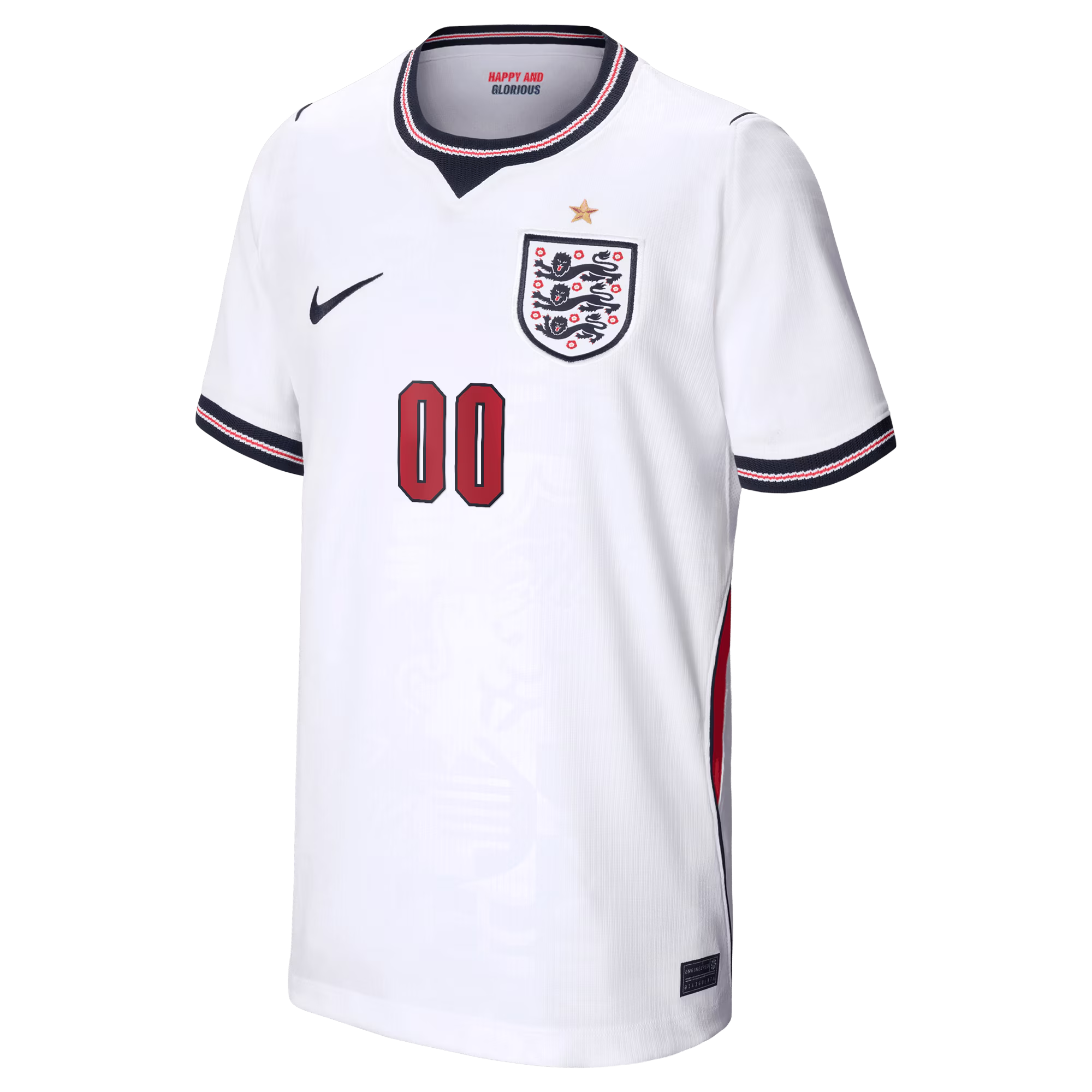 England National Team Nike Youth 2026 Home Stadium Custom Jersey - White