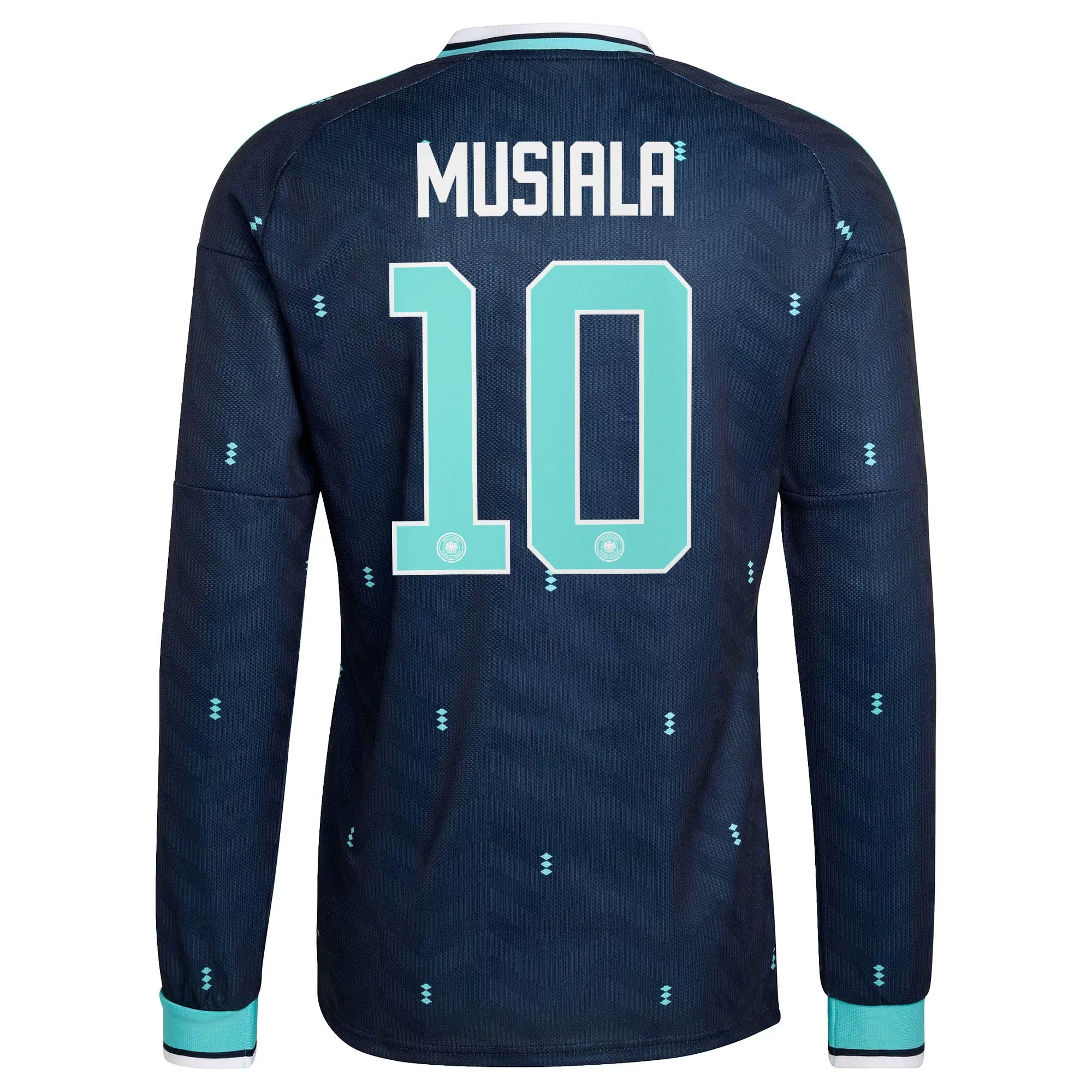 Jamal Musiala Germany National Team adidas 2026 Away Long Sleeve Jersey - Navy