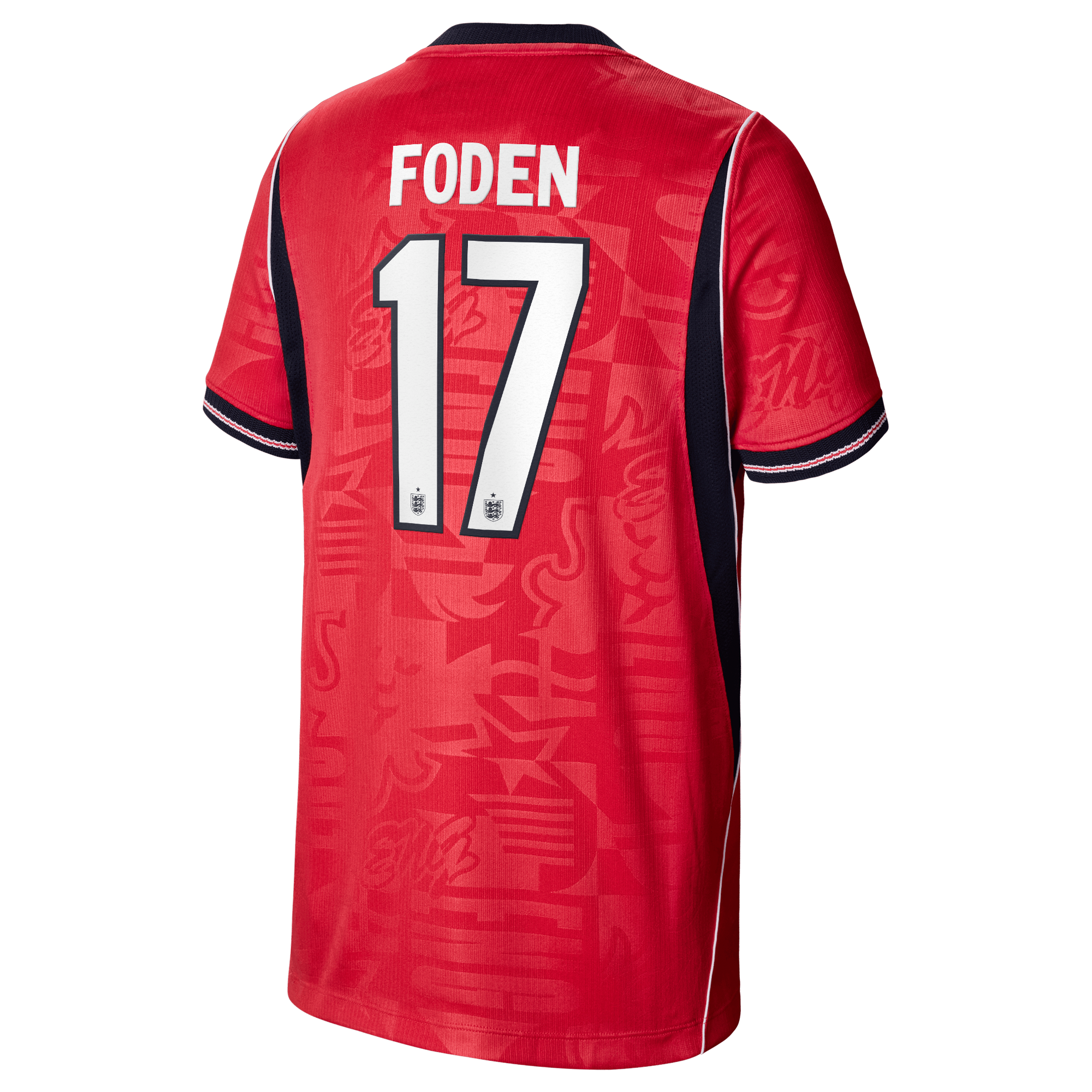 Phil Foden England National Team Nike Youth 2026 Away Stadium Jersey - Red