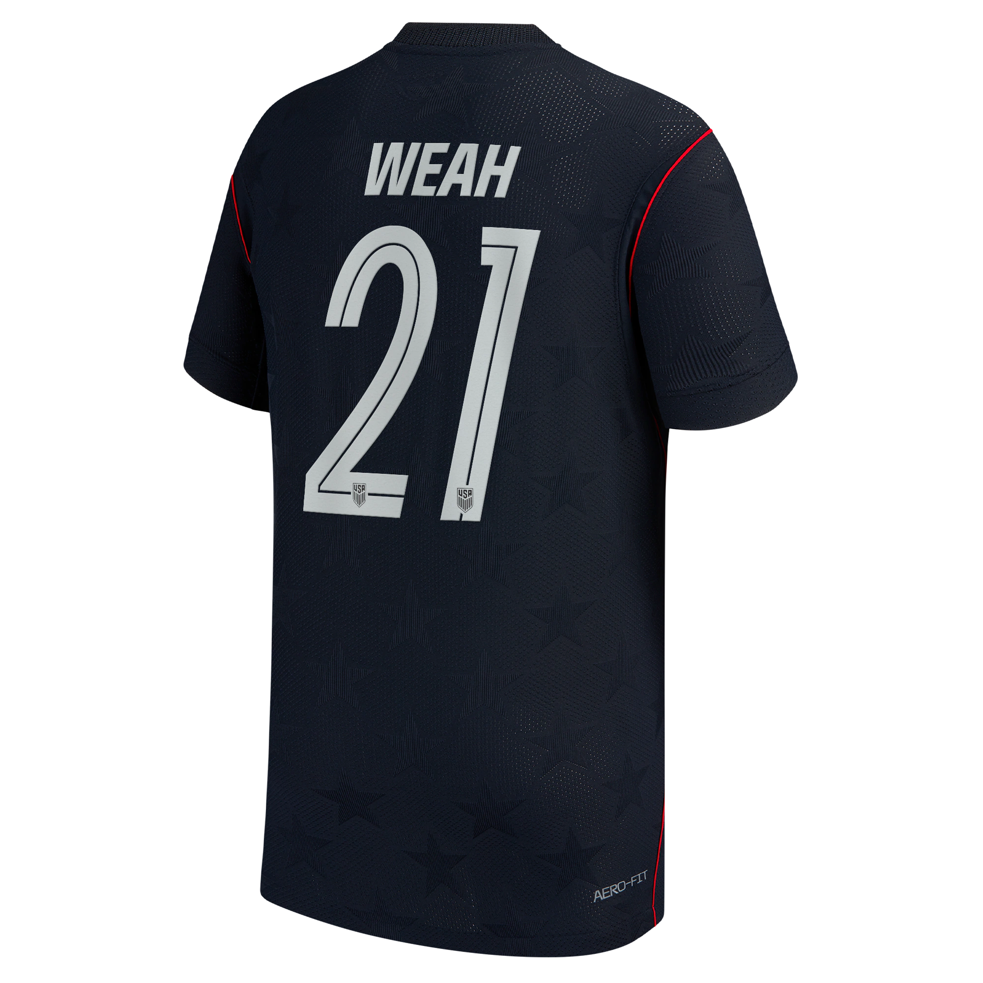 Timothy Weah USMNT Nike Youth 2026 Away Match Jersey - Blue
