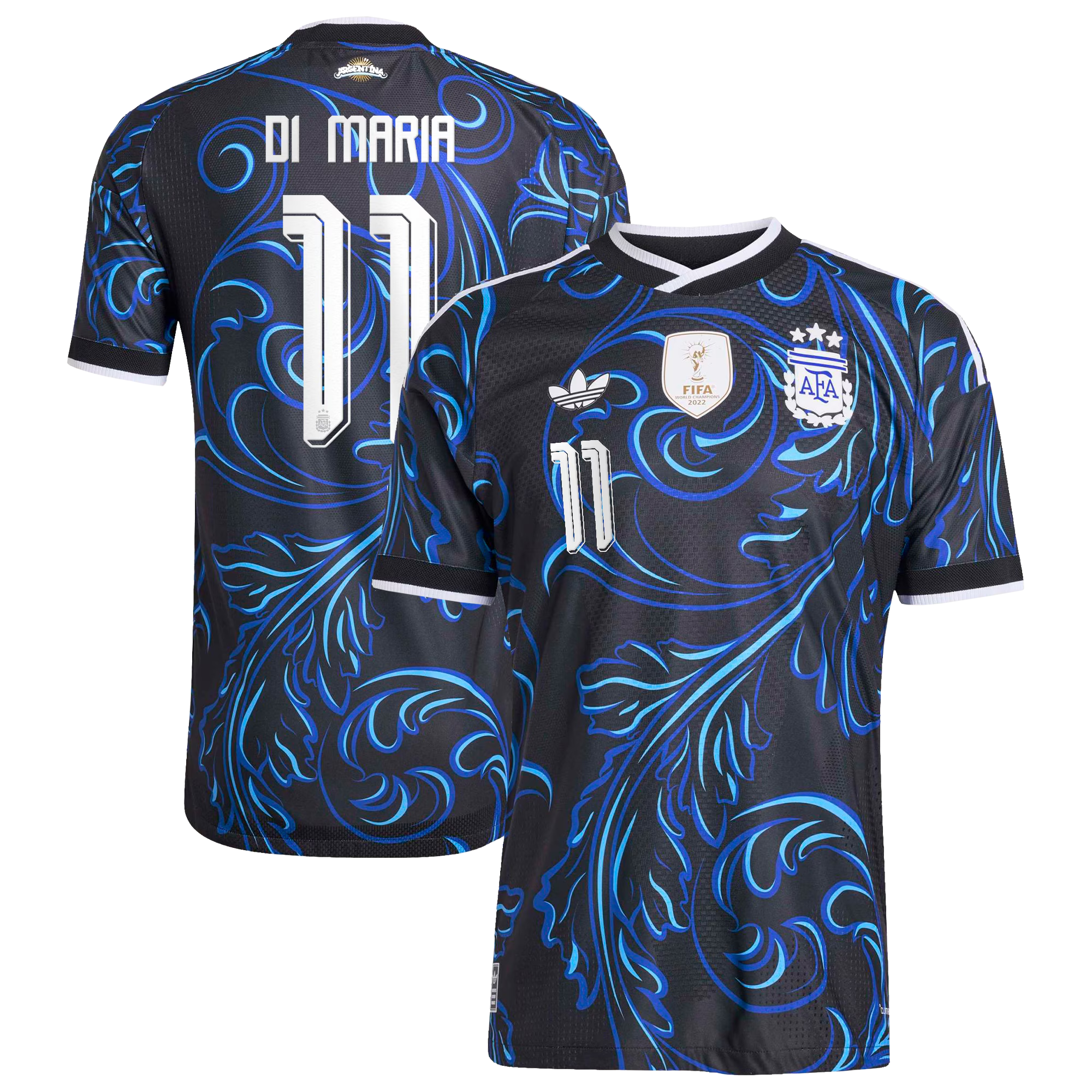 Angel Di Maria Argentina National Team adidas 2026 Away On-Field Jersey - Black