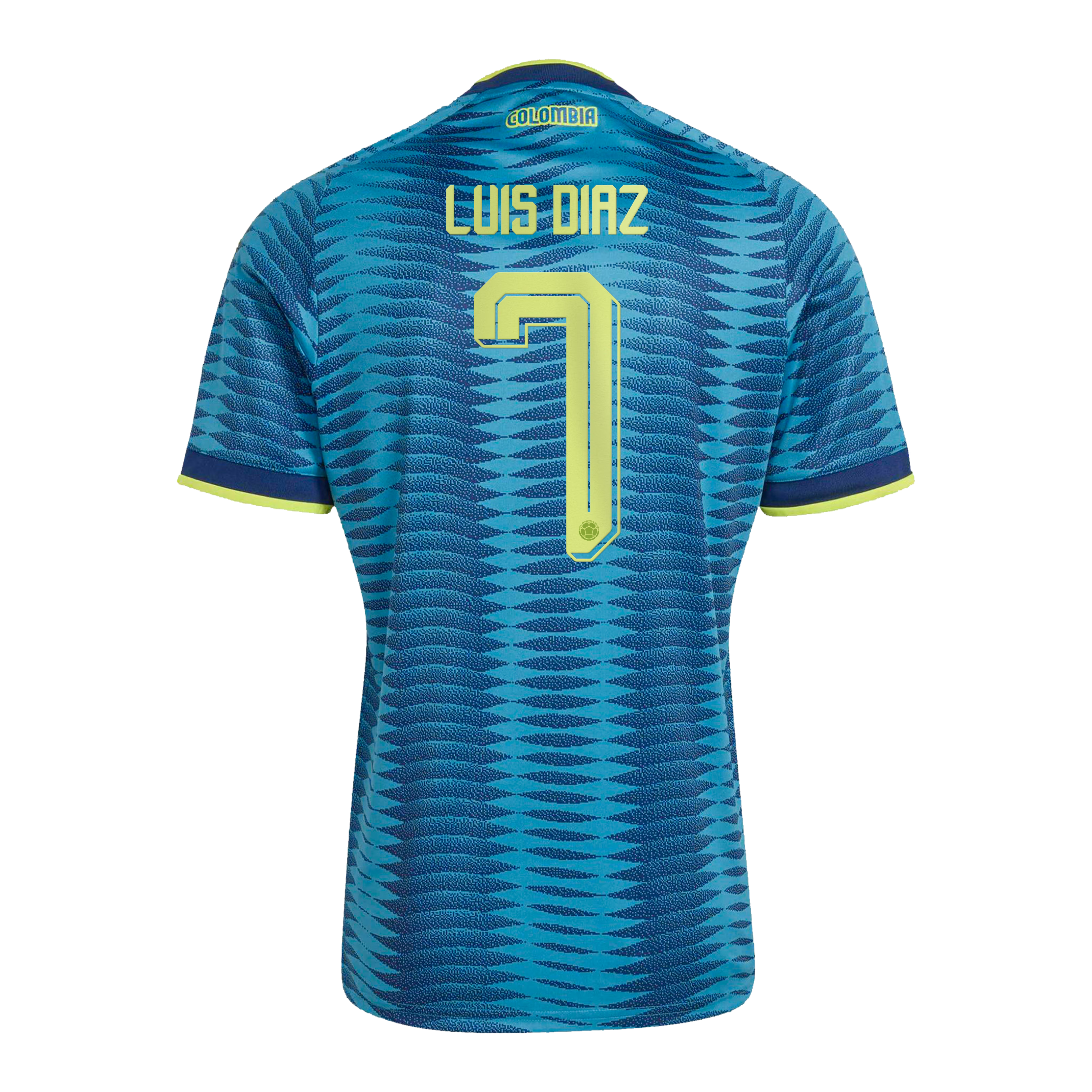 Luis Diaz Colombia National Team adidas 2026 Away Jersey - Turquoise