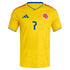 Luis Diaz Colombia National Team adidas 2026 Home Jersey - Yellow
