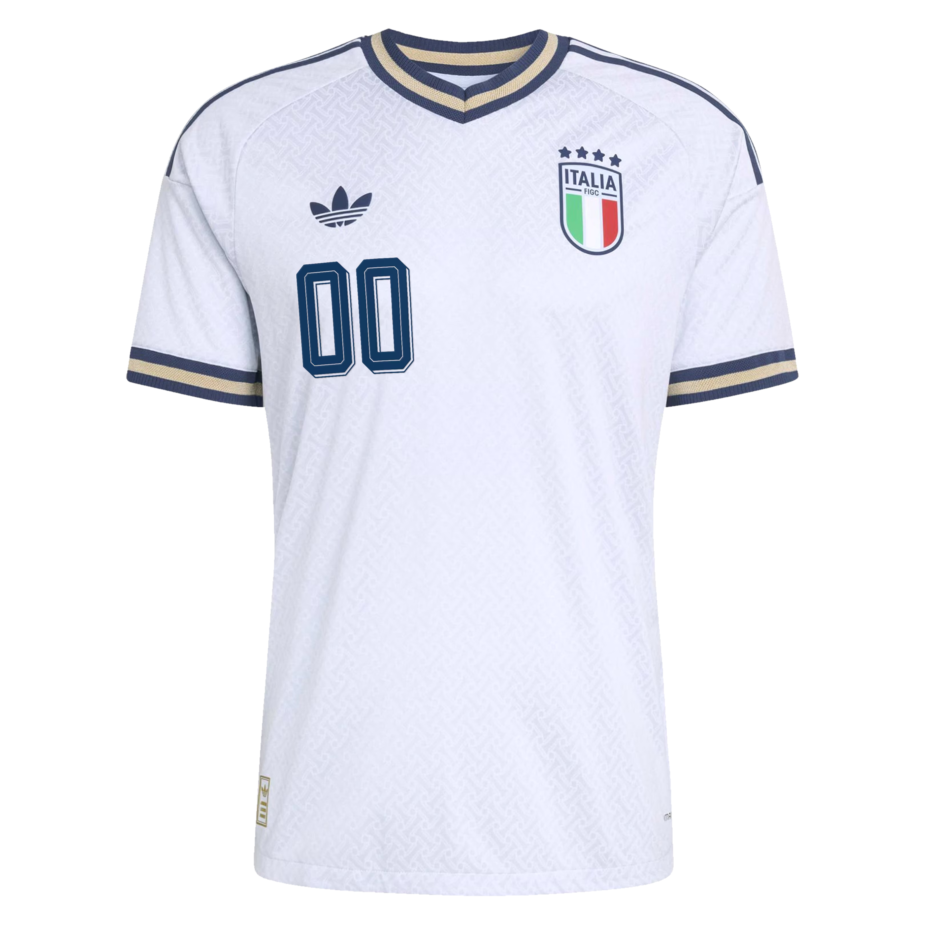 Italy National Team adidas 2026 Away On-Field Custom Jersey - Light Blue