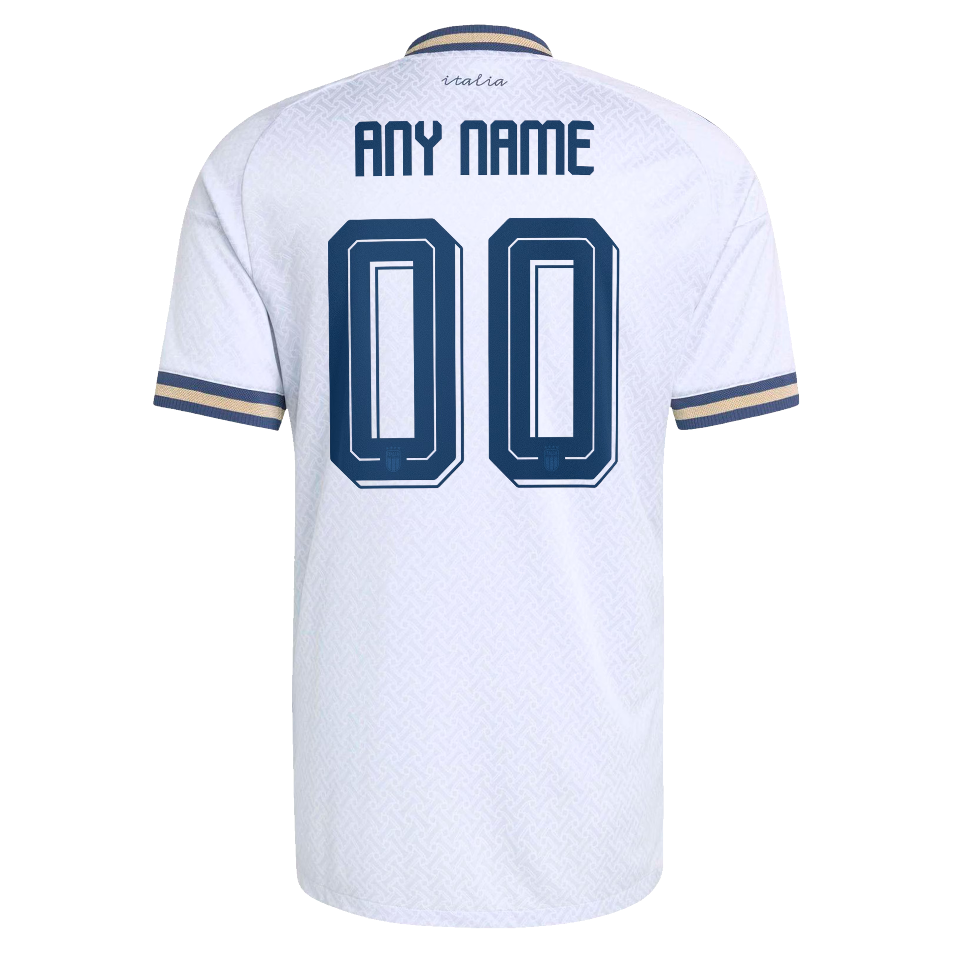 Italy National Team adidas 2026 Away On-Field Custom Jersey - Light Blue