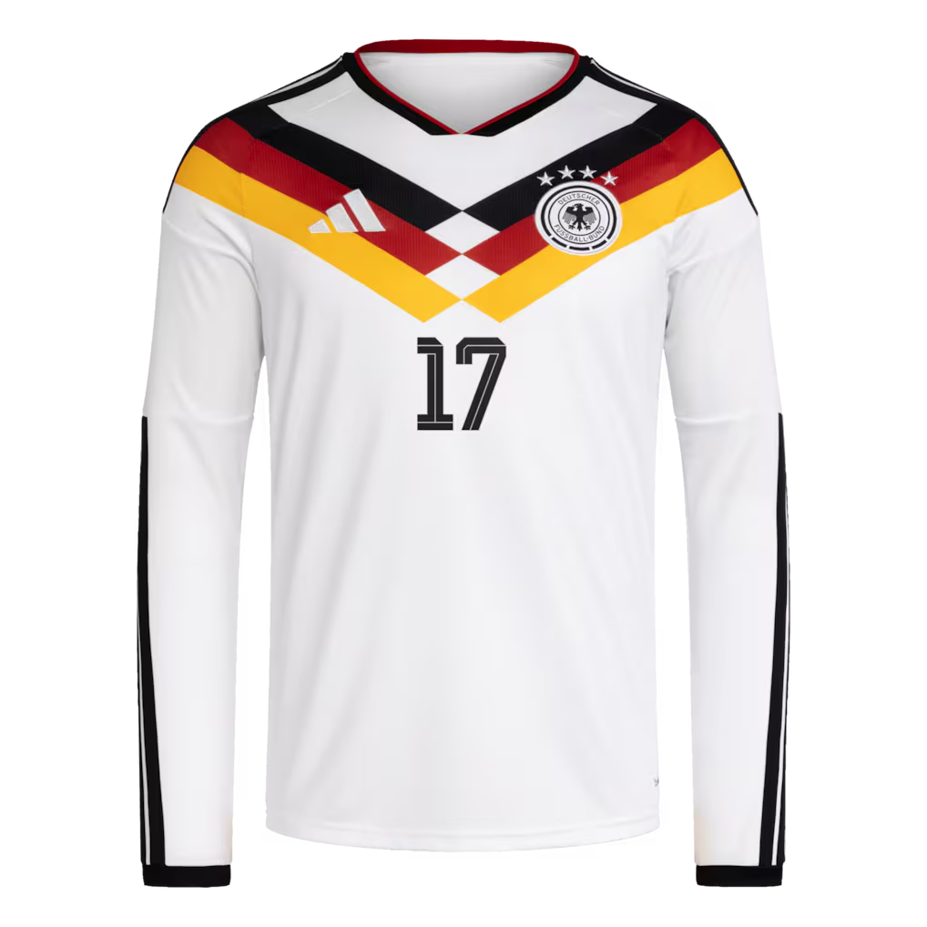 Florian Wirtz Germany National Team adidas 2026 Home Long Sleeve Jersey - White