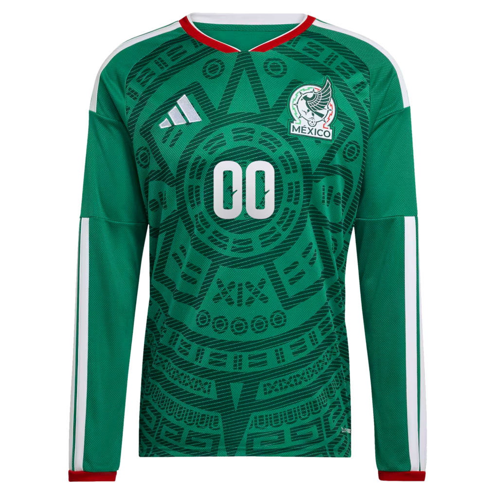 Mexico National Team adidas 2026 Home Long Sleeve Custom Jersey - Green