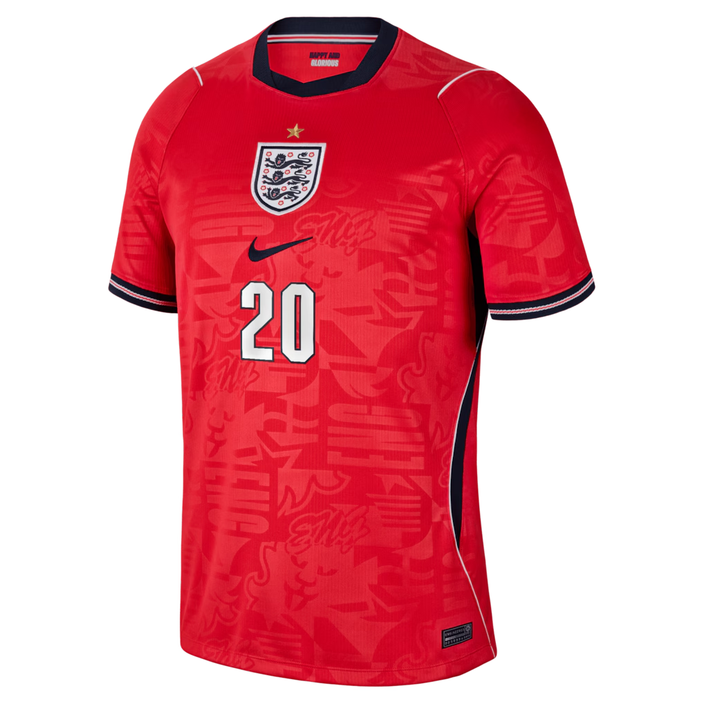Cole Palmer England National Team Nike 2026 Away Stadium Jersey - Red