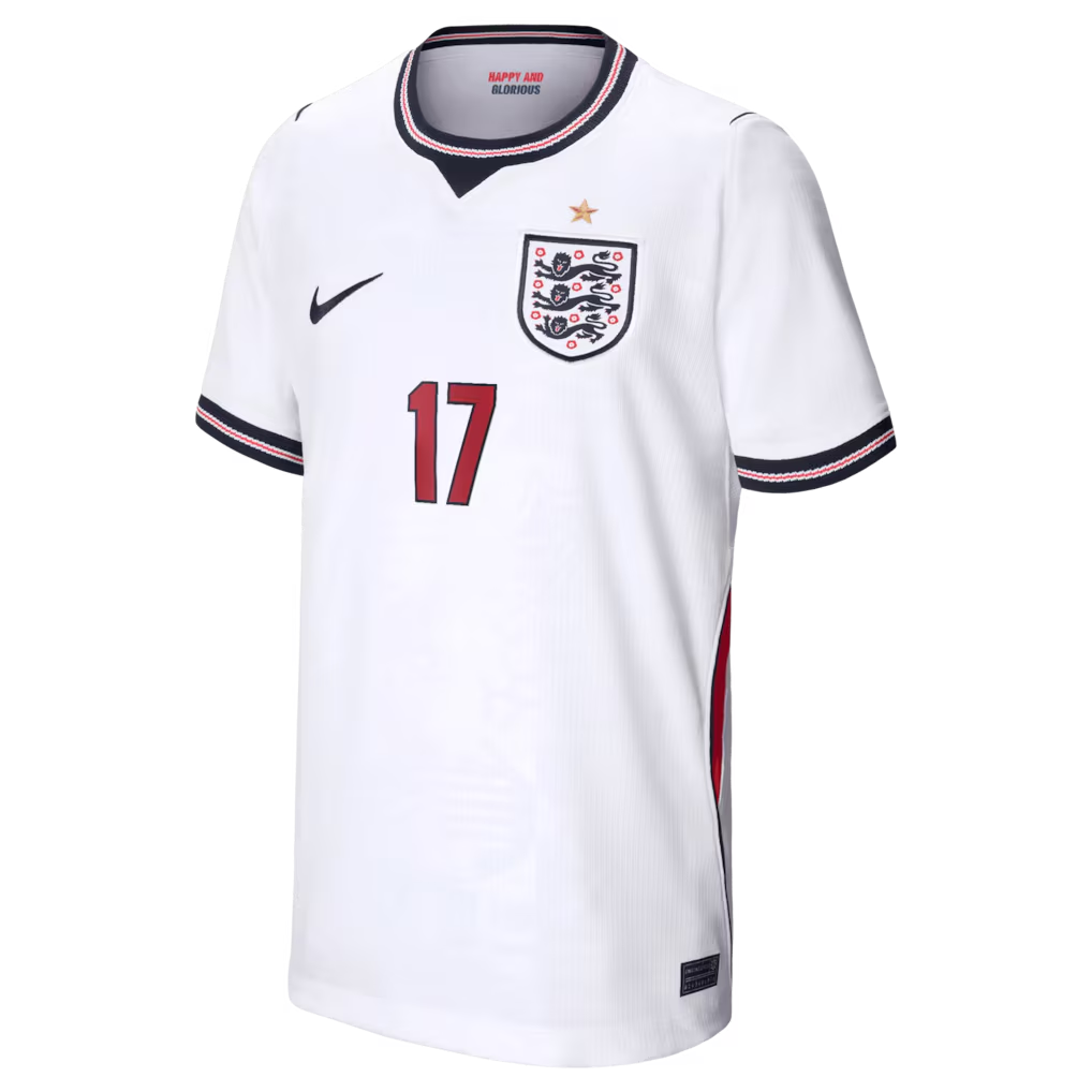 Phil Foden England National Team Nike Youth 2026 Home Stadium Jersey - White