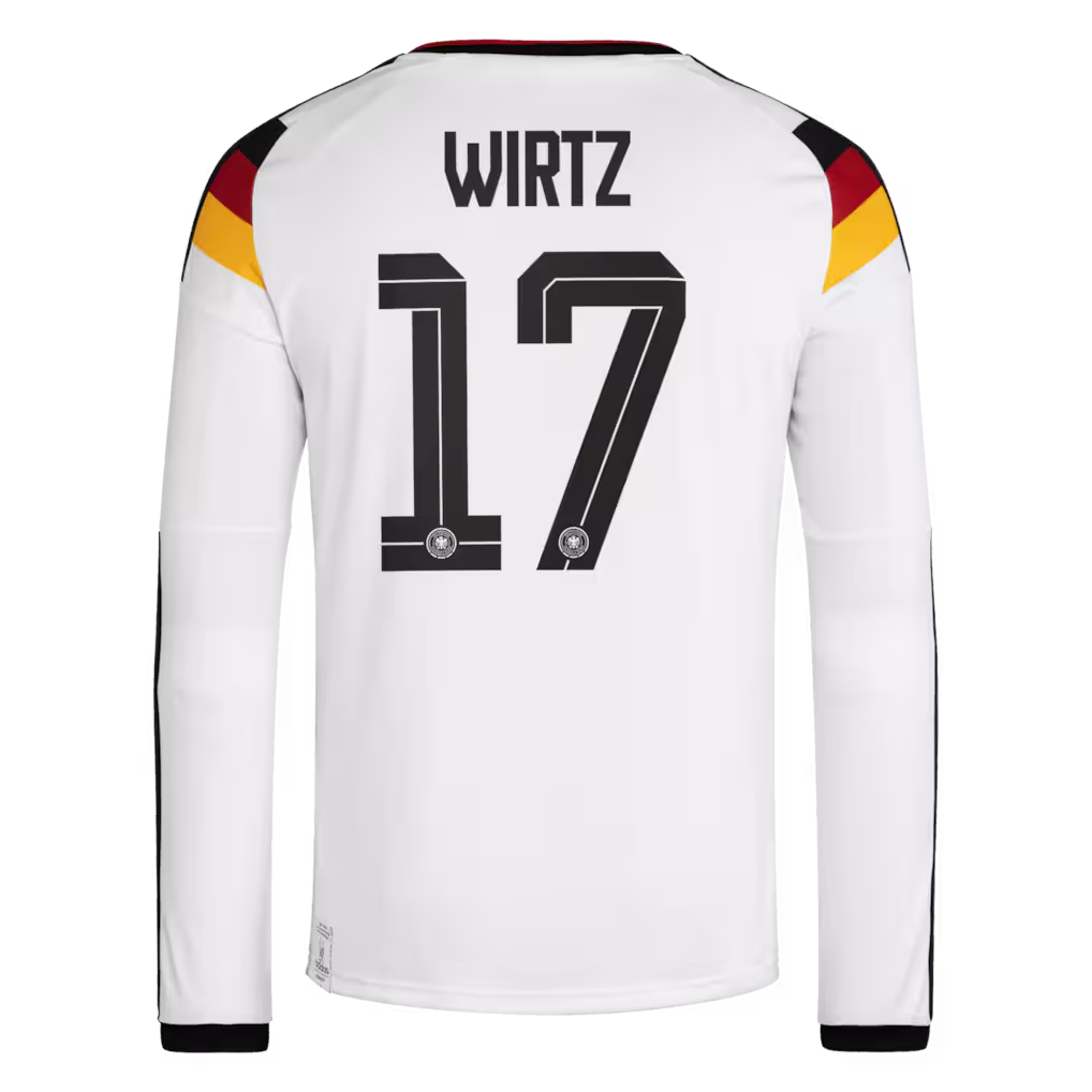 Florian Wirtz Germany National Team adidas 2026 Home Long Sleeve Jersey - White