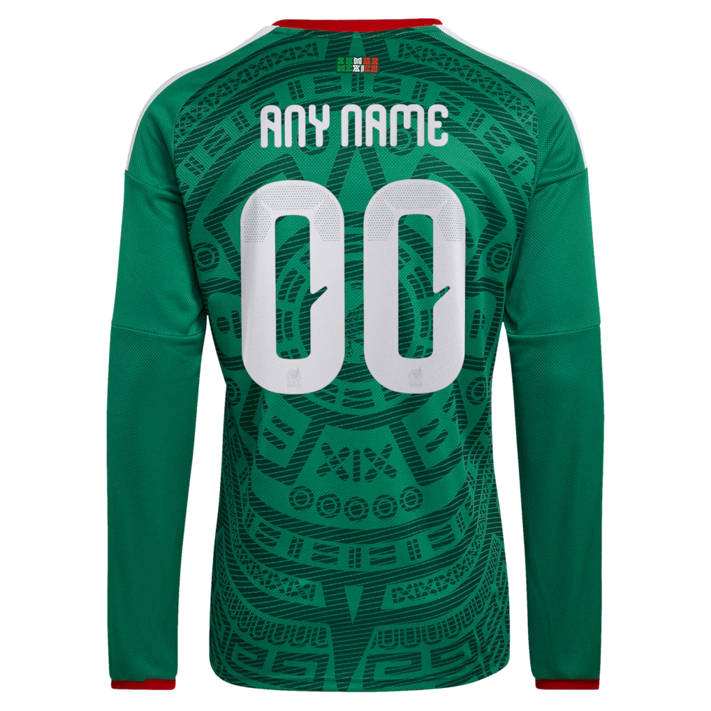 Mexico National Team adidas 2026 Home Long Sleeve Custom Jersey - Green