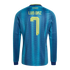 Luis Diaz Colombia National Team adidas 2026 Away Long Sleeve Jersey - Turquoise