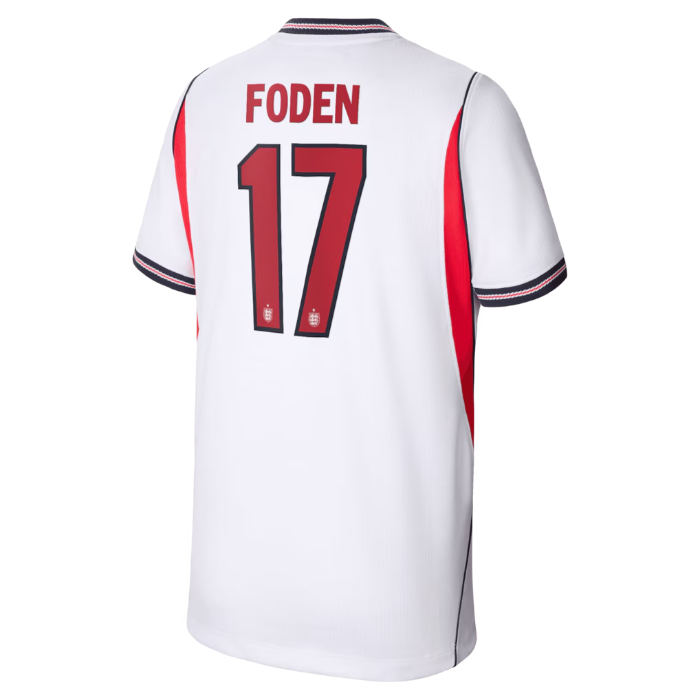 Phil Foden England National Team Nike Youth 2026 Home Stadium Jersey - White