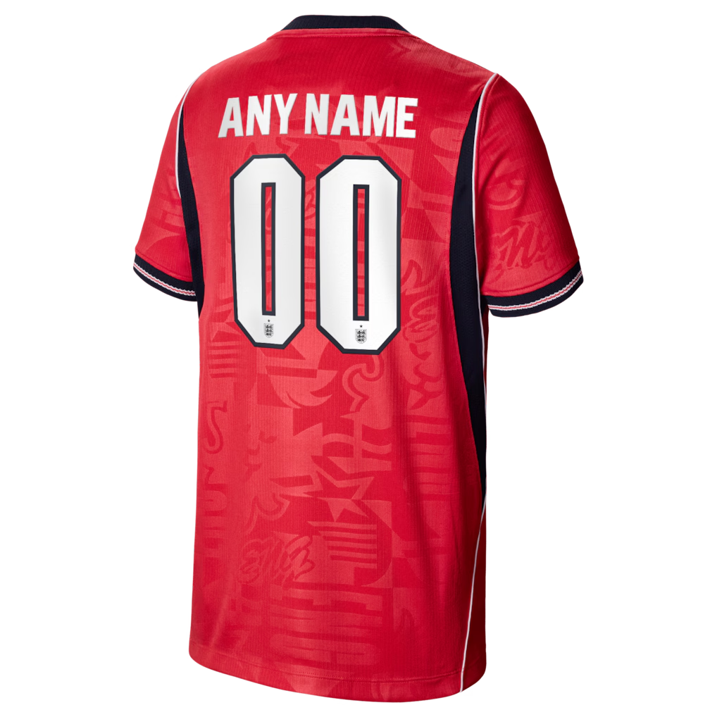 England National Team Nike Youth 2026 Away Stadium Custom Jersey - Red